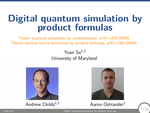 Digital quantum simulation by product formulas (TQC 2019)