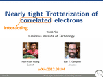 Nearly tight Trotterization of interacting electrons (QIP 2021)